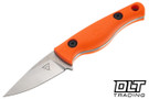 Creely Blades Minnow - Orange PETG Handle - MagnaMax Blade - Black Kydex Sheath