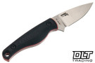 Creely Blades PG Mako - Black PETG Handle with Red Liners - MagnaMax Blade - Black Kydex Sheath
