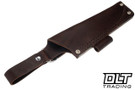 Hellbender Mudpup 5 Gen 2 - Black OD & FDE G-10 - Tumbled MagnaCut Blade - Leather Sheath