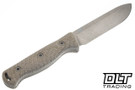 Hellbender Mudpup 5 Gen 2 - OD Micarta - Tumbled MagnaCut Blade - Leather Sheath