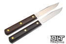 Great Eastern - K Series Paring Knife Two Piece Set - Brown Burlap Micarta