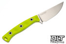 Microtech Akris - High Visibility G-10 Handle - Stonewash Blade - Dark Chocolate Leather Sheath - 95-10HV-1