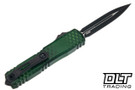 Microtech UTX-70 Gen IV D/E - Green X-51 Handle - Signature Series - 11474-1GRX51S