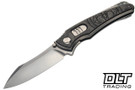 Hawk Talon Auto - Tumbled Titanium - Spectral FatCarbon Overlay - Brightwash M390 Blade