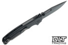 Demko AD20.5 Stealth - Black Aluminum - DLC 20CV Clip Point Blade