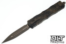 Microtech Dirac Delta D/E - Badlands Hex Camo Handle - Bronzed Apocalyptic Blade - Signature Series - 227-13APBNHXCS