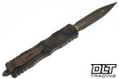 Microtech Dirac Delta D/E - Badlands Hex Camo Handle - Bronzed Apocalyptic Blade - Signature Series - 227-13APBNHXCS