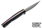 7Forge Hawkeye EDC MagnaCut - Black Richlite - Red Liners