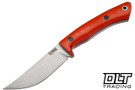 7Forge Hawkeye EDC MagnaCut - Orange Linen Micarta - Black Liners & Pins
