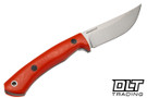 7Forge Hawkeye EDC MagnaCut - Orange Linen Micarta - Black Liners & Pins