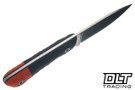 Uinta Hunter V2 - Black & Orange Segmented G-10 - Stonewash AEB-L Blade