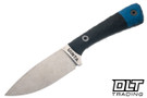 Uinta Hunter V2 - Black & Blue Segmented G-10 - Stonewash AEB-L Blade