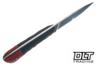 Uinta Hunter V2 - Black & Red Segmented G-10 - Stonewash AEB-L Blade