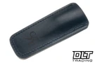 Corey Dunlap Drop Point EDC - Blasted & Tumbled AEB-L - Emerald Paper Micarta - Black Leather Sheath