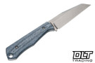 Jack Wolf Collusion USA - Blue Jeans Micarta - Zir Blast & Stonewash MagnaCut Blade