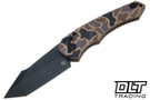 Heretic Mini Pariah T/E Auto - Duck Camo Polymer - Black Tanto MagnaCut Blade - H055-DC
