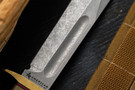 American Knife Company MK2 - CPM 3V Stonewash - Stacked Black Canvas Micarta Handle - Brass Guard