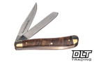 Schrade Old Timer Gunstock Two Blade Trapper Tin - Desert Ironwood - 94OTW