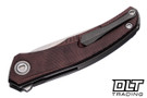 Shirogorov Q95 Ursus MRBS - Maroon Micarta - Stonewashed Elmax Blade