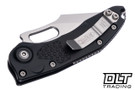 Microtech Mini Stitch Auto - Black Handle - Stonewash Blade - 169M-10