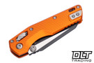 Microtech MSI Mini Ram-Lok S/E - Fluted Orange Handle - Black DLC Blade - 210M-1FLOR