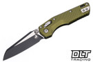 Microtech MSI Mini Ram-Lok S/E - Fluted OD Green Handle - Black DLC Blade - 210M-1FLOD