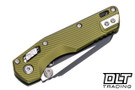 Microtech MSI Mini Ram-Lok S/E - Fluted OD Green Handle - Black DLC Blade - 210M-1FLOD