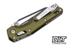 Microtech MSI Mini Ram-Lok S/E - Fluted OD Green Handle - Black DLC Blade - 210M-1FLOD
