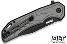 Civivi Zelthara - Gray Aluminum - Black Stonewashed 14C28N Blade - C25076-2