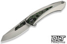 WE Knife Company Suisei - Gray Titanium - Jungle Wear Carbon Fiber Inlay - Stonewashed M390 Blade - WE25086-2