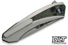 WE Knife Company Suisei - Gray Titanium - Jungle Wear Carbon Fiber Inlay - Stonewashed M390 Blade - WE25086-2