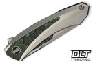 WE Knife Company Suisei - Gray Titanium - Jungle Wear Carbon Fiber Inlay - Stonewashed M390 Blade - WE25086-2