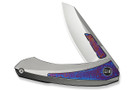 WE Knife Company Suisei - Polished Bead Blasted Titanium - Timascus Inlay - Polished Bead Blasted M390 Blade - WE25086-4