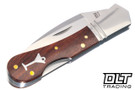Finch Sugar House Knife Syndicate Lady Outlaw - Brown Sugar Sandalwood - Satin 14C28N Blade - SHKS-LO225