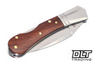 Finch Sugar House Knife Syndicate Lady Outlaw - Brown Sugar Sandalwood - Satin 14C28N Blade - SHKS-LO225