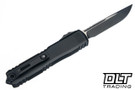 Microtech Ultratech Gen IV S/E - Black Engraved Flag Handle - Tactical Black Blade - 11214-1T-DFLAG
