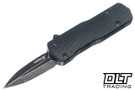 Hogue Micro Conterstrike Auto - Black Polymer & Aluminum - Black Stonewashed Double Edge MagnaCut Blade