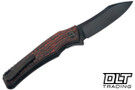 Hawk Talon Auto - DLC Titanium - Lava Flow FatCarbon Crosscut Overlay - DLC M390 Blade