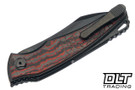 Hawk Talon Auto - DLC Titanium - Lava Flow FatCarbon Crosscut Overlay - DLC M390 Blade
