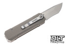 Olight Oknife LK Folding Pocket knife with Rechargeable Flashlight - Desert White Aluminium - M390 Tanto Blade