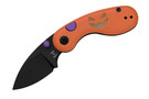 Kizer Microbe Halloween Edition - Orange G-10 - Black PVD 14C28N Blade