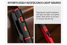 Olight O'Pen 3 Multifunctional Pen Light with Green Laser - Midnight Red