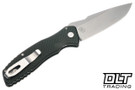 Pro-Tech Pallas Auto - Spartan Collab - Green Carbide Aluminum - Stonewash MagnaCut Blade - White Pearl Button