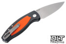 Three Rivers Manufacturing Pit Bull Sleek Auto MagnaCut - Black Aluminum - Hunter Orange G-10 Inlay