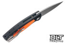 Three Rivers Manufacturing Pit Bull Sleek Auto MagnaCut - Black Aluminum - Hunter Orange G-10 Inlay