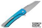 MachineWise Mojave - Blue Fade Mosaic Titanium - Stonewash S90V Blade #1615