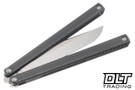 MachineWise Opus V2 - Raw Distress Titanium - Stonewash Drop Point Live S35VN Blade #876