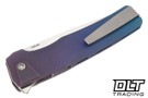 MachineWise Sonora - Ti Bolster - Pink Blue Fade Epicenter Titanium - Polished Stonewash S90V Blade #SZI-04