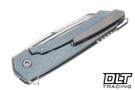 MachineWise Mojave - Powder Blue Raw Distress Stars Titanium - Polished Stonewash S90V Blade #SZI-05