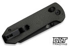 CIVIVI Yonder - Dark Green Canvas Micarta - Black Stonewash 14C28N Blade - C23073B-1